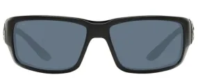 Costa Del Mar Mens Fantail Blackout Frame - Gray 580 Plastic Lens - Polarized Sunglasses