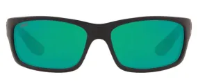 Costa Del Mar Mens Jose Blackout Frame - Green Mirror 580 Plastic Lens - Polarized Sunglasses