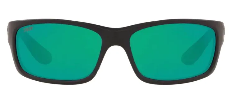 Costa Del Mar Mens Jose Blackout Frame - Green Mirror 580 Plastic Lens - Polarized Sunglasses