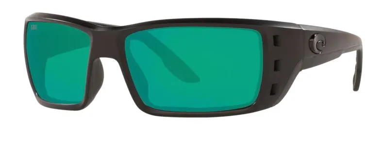 Costa Del Mar Mens Permit Blackout Frame - Green Mirror 580 Glass Lens - Polarized Sunglasses