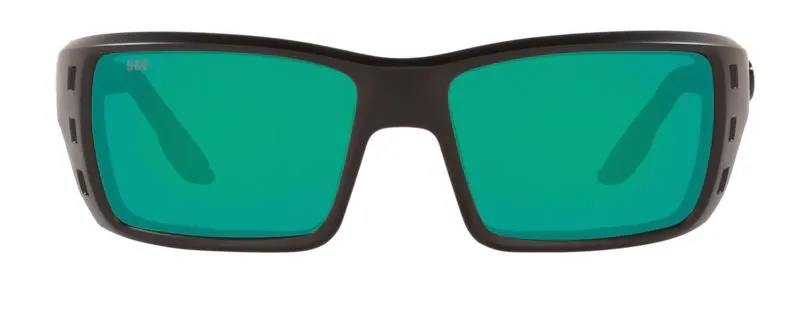 Costa Del Mar Mens Permit Blackout Frame - Green Mirror 580 Glass Lens - Polarized Sunglasses