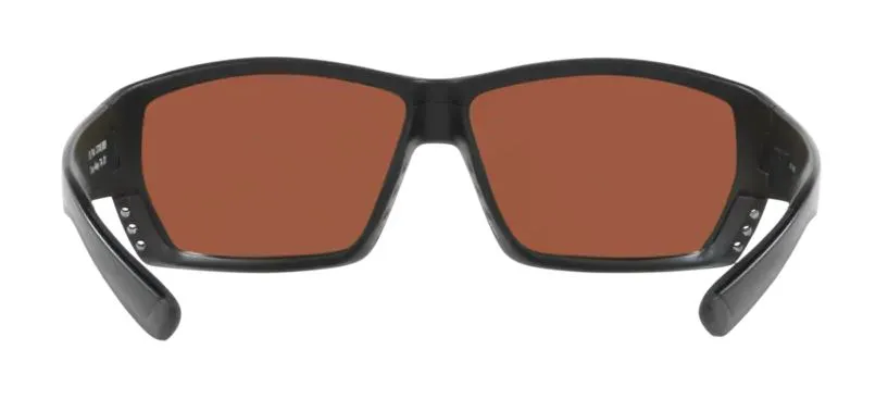 Costa Del Mar Mens Tuna Alley Blackout Frame - Green Mirror 580 Glass Lens - Polarized Sunglasses