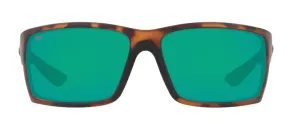 Costa Del Mar Reefton Retro Tortoise Frame - Green Mirror 580 Glass Lens - Polarized Sunglasses