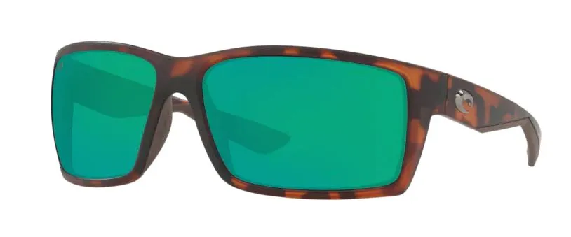 Costa Del Mar Reefton Retro Tortoise Frame - Green Mirror 580 Plastic Lens - Polarized Sunglasses