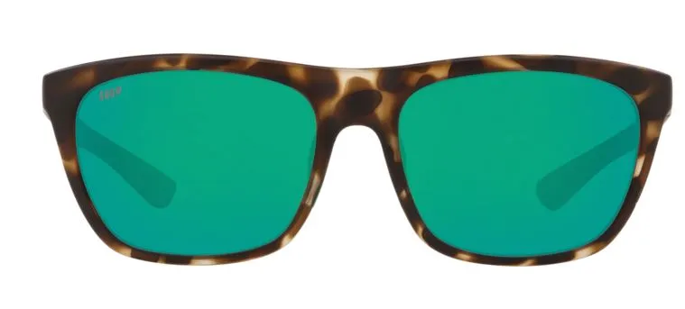 Costa Del Mar Womens Cheeca Matte Shadow Tortoise Frame - Green Mirror 580 Plastic Lens - Polarized Sunglasses