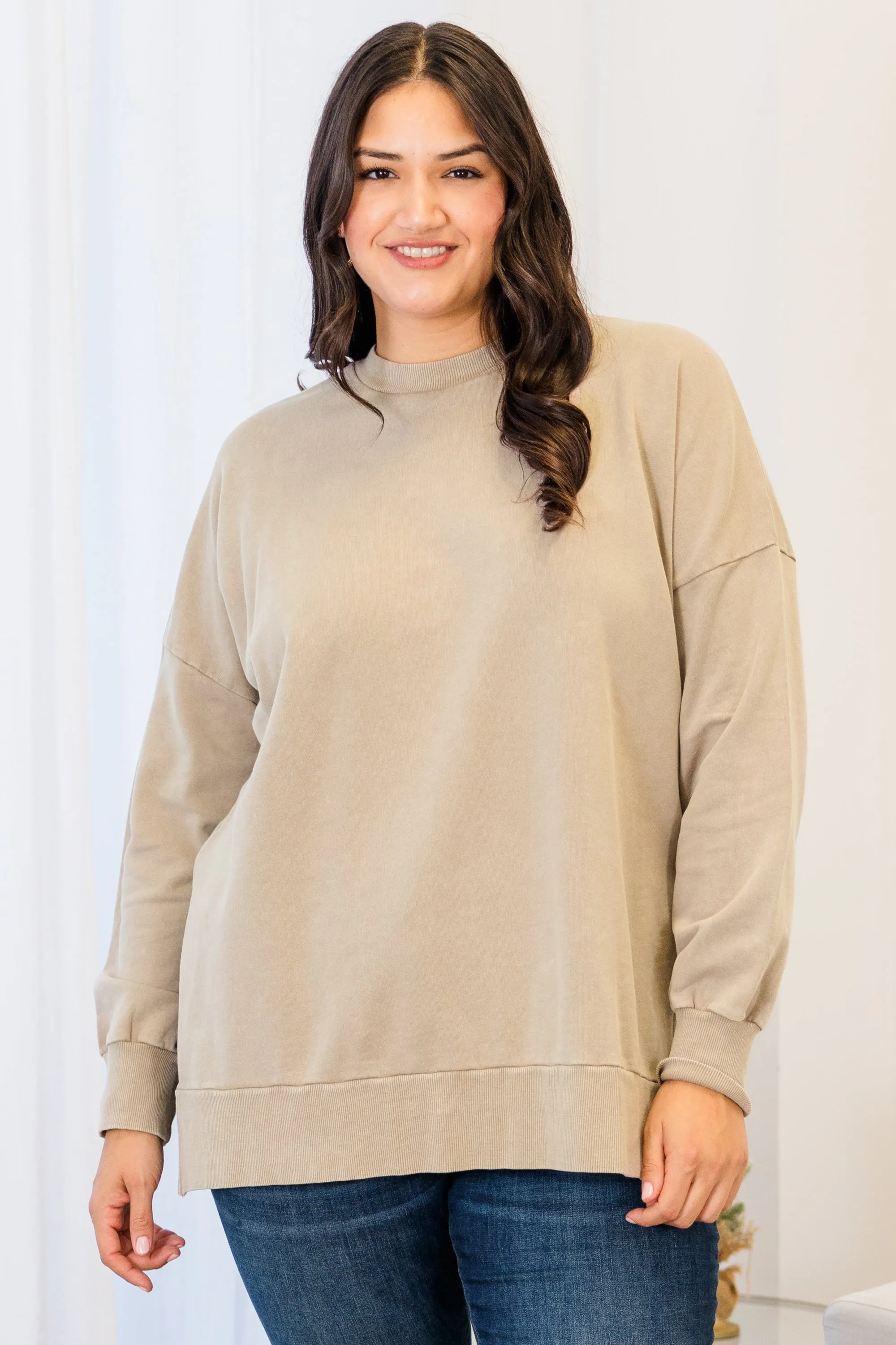 Cozy Pullover, Stone