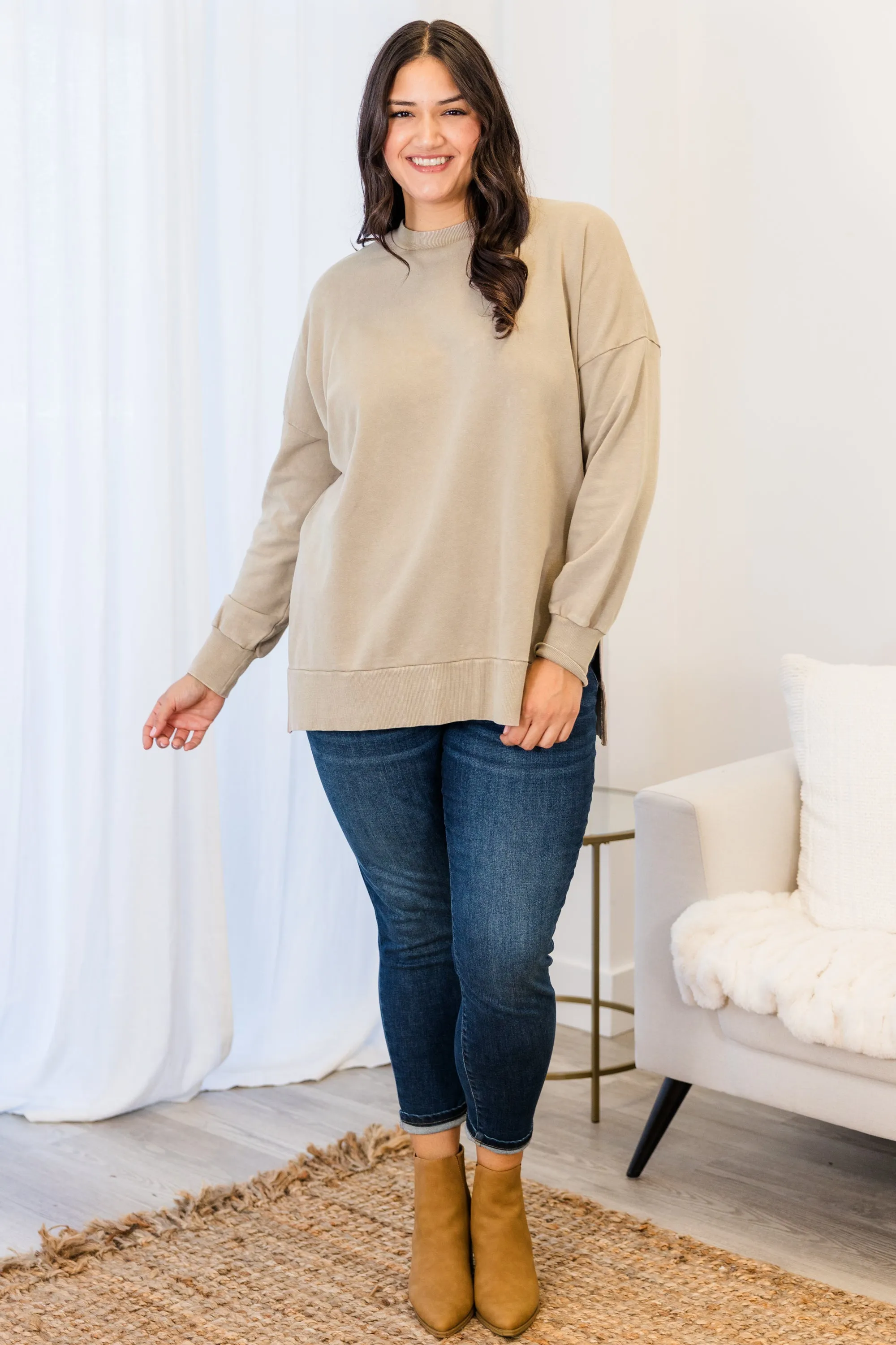 Cozy Pullover, Stone