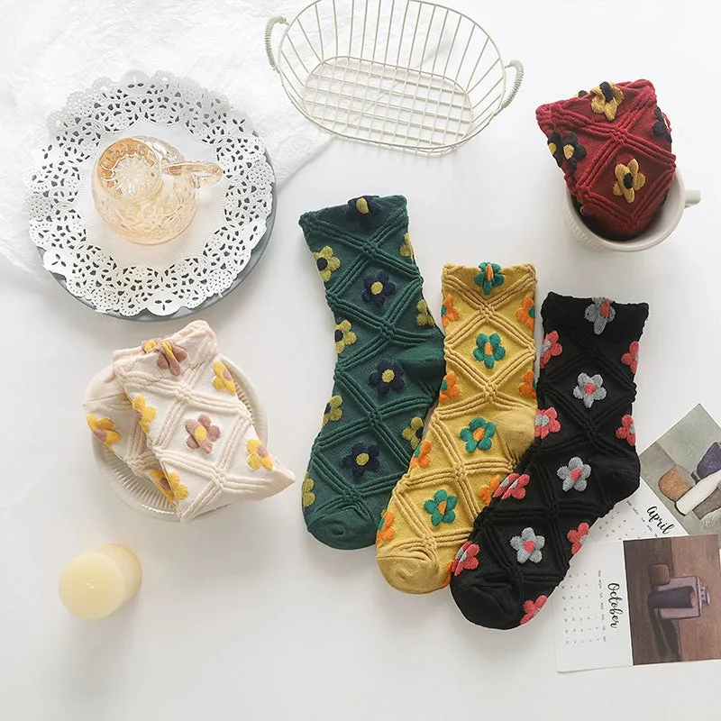 Cute Small Flower Women's Socks