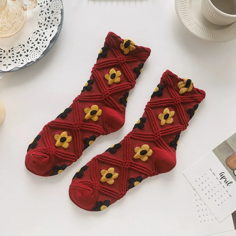 Cute Small Flower Women's Socks