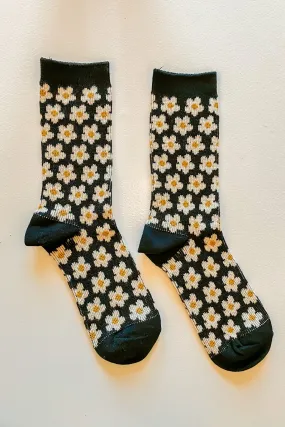 Daisy Socks in Black