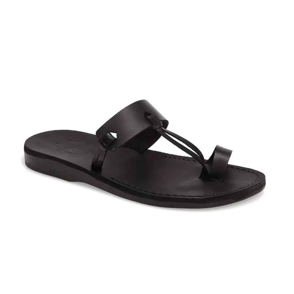 David - Natural Leather Sandal | Black