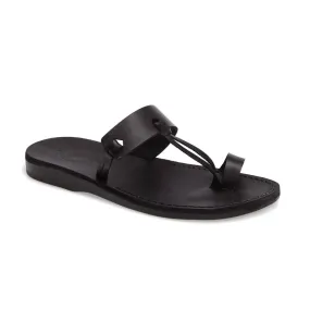 David - Natural Leather Sandal | Black