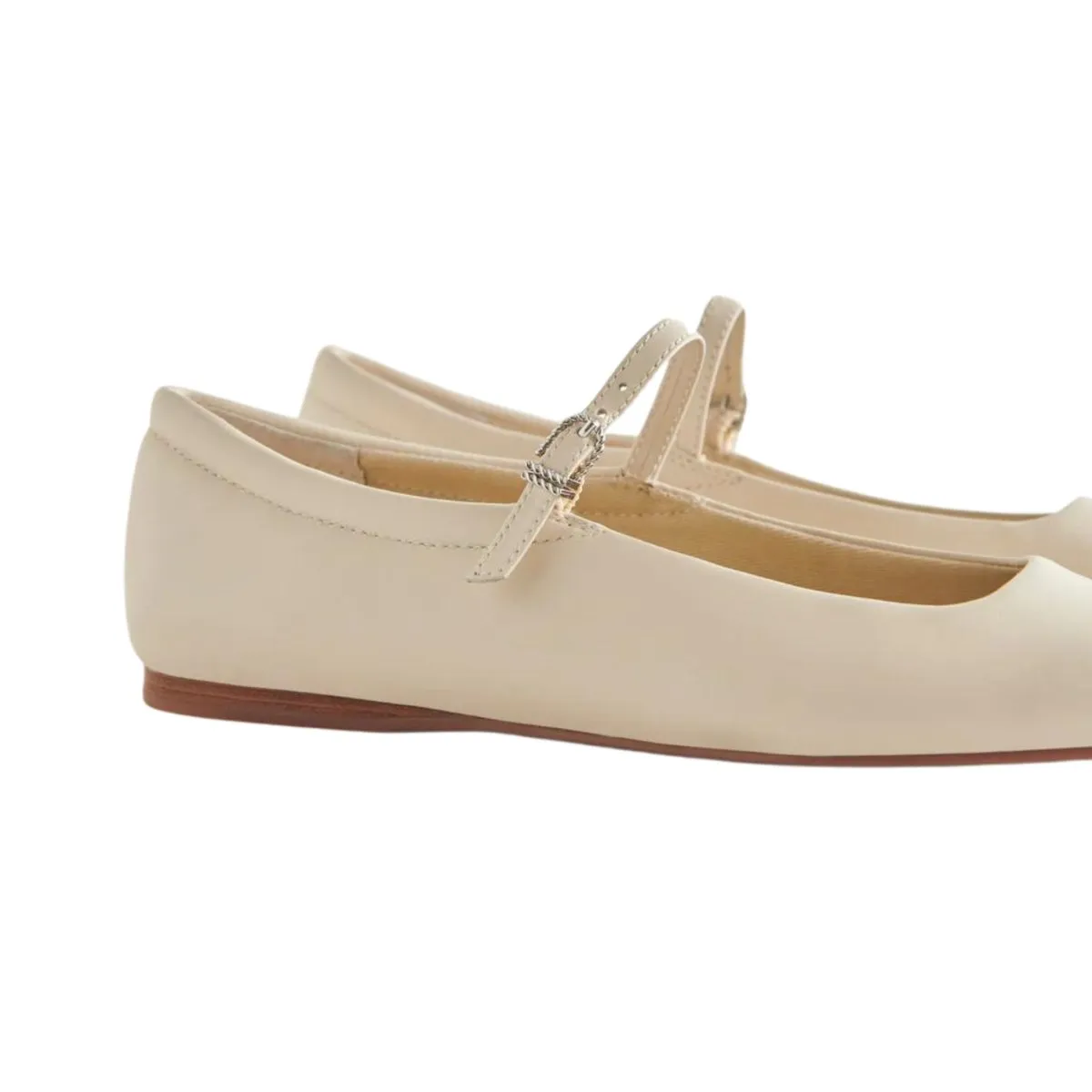 Dolce Vita Women's Reyes Ballet Flats Ivory Leather