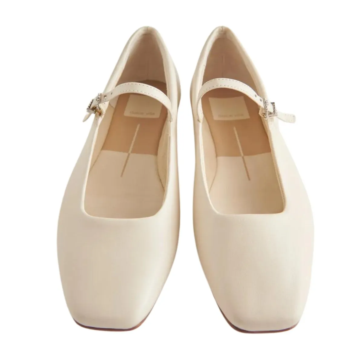 Dolce Vita Women's Reyes Ballet Flats Ivory Leather