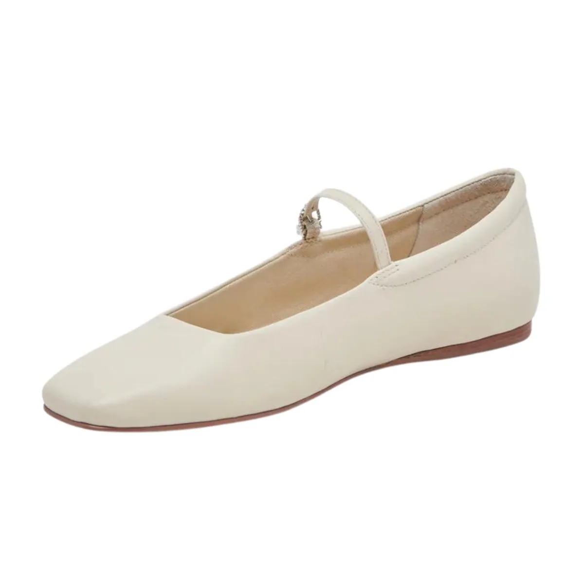 Dolce Vita Women's Reyes Ballet Flats Ivory Leather