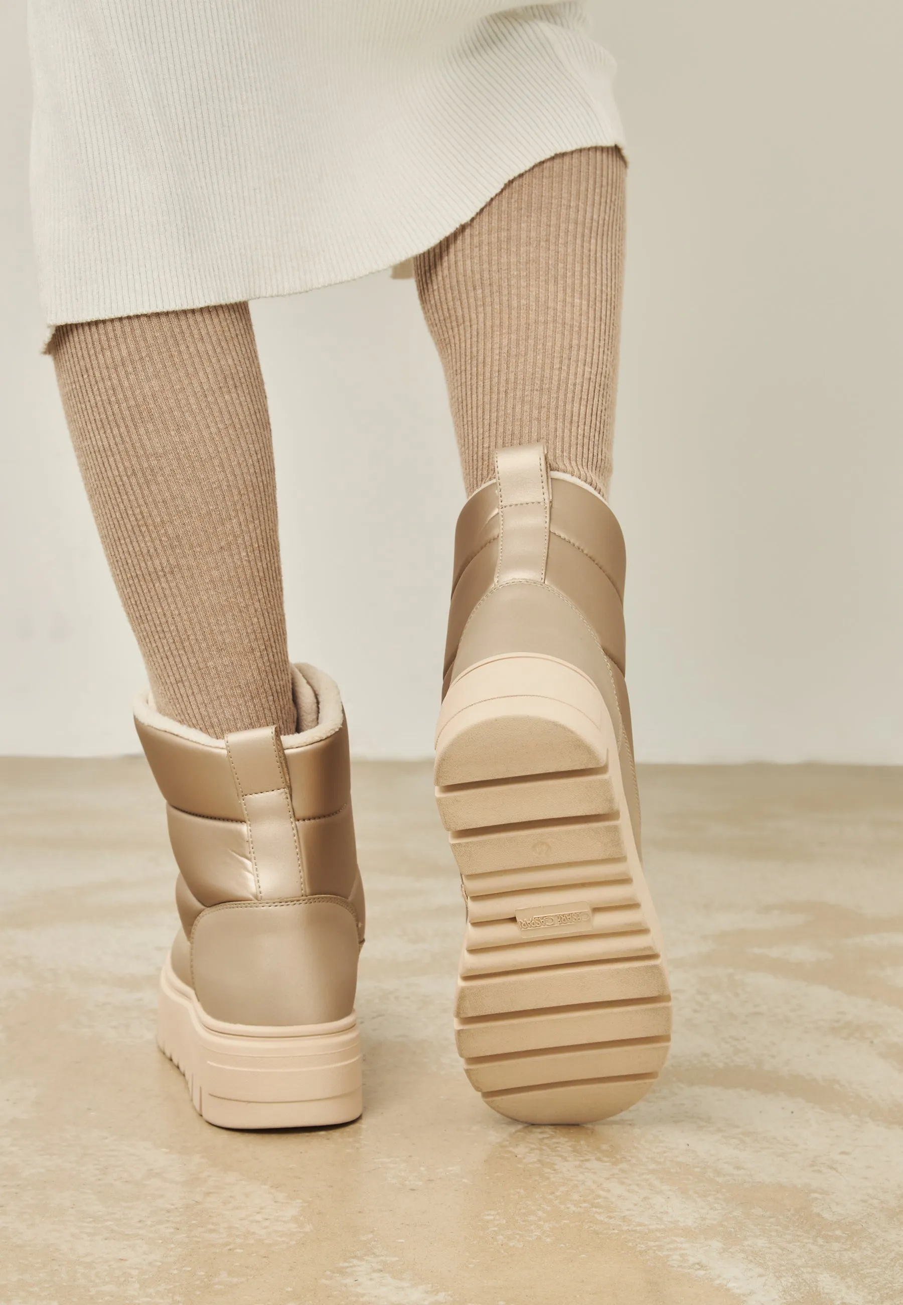 Elegant Winter Snow Boots - Beige