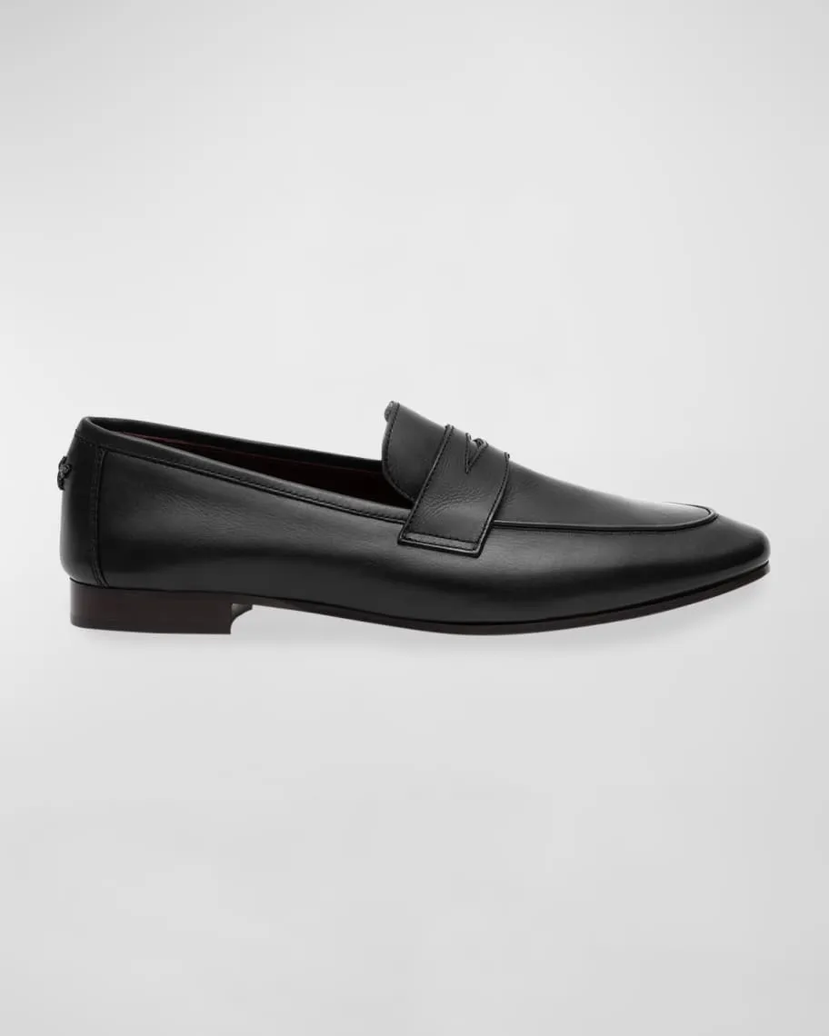 Flaneur Bougeotte Leather Flat Penny Loafers