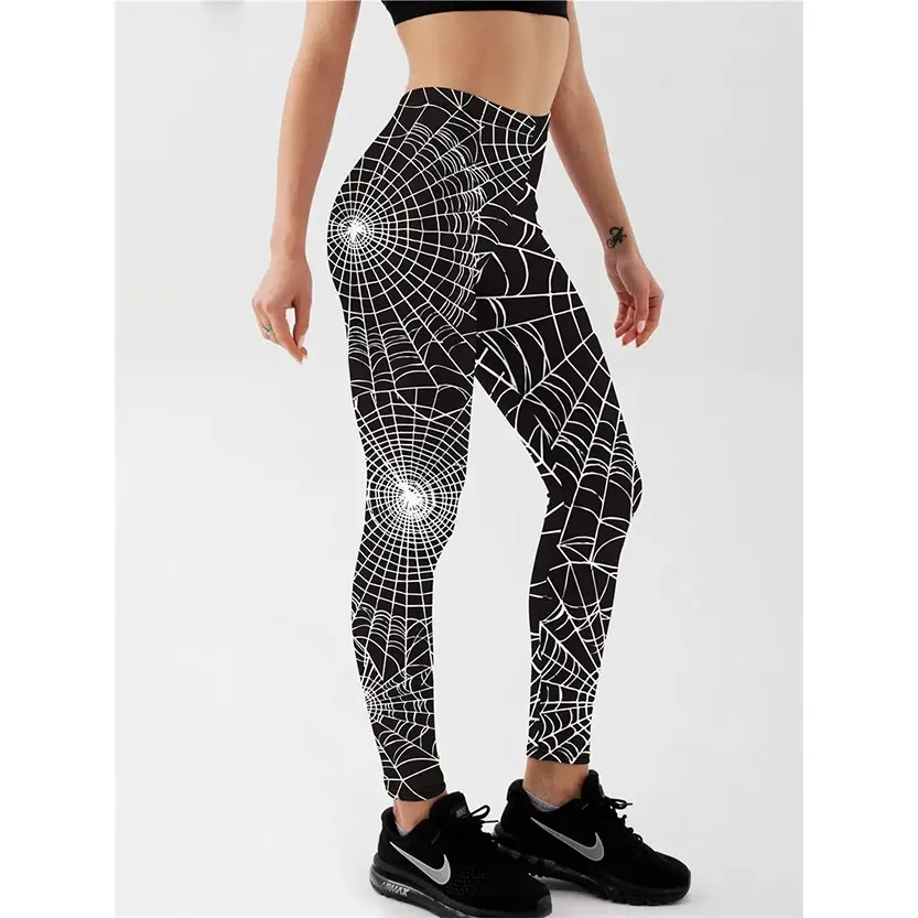 Funki Buys | Pants | Women's Fitness Leggings | Skull, Web, Swirl