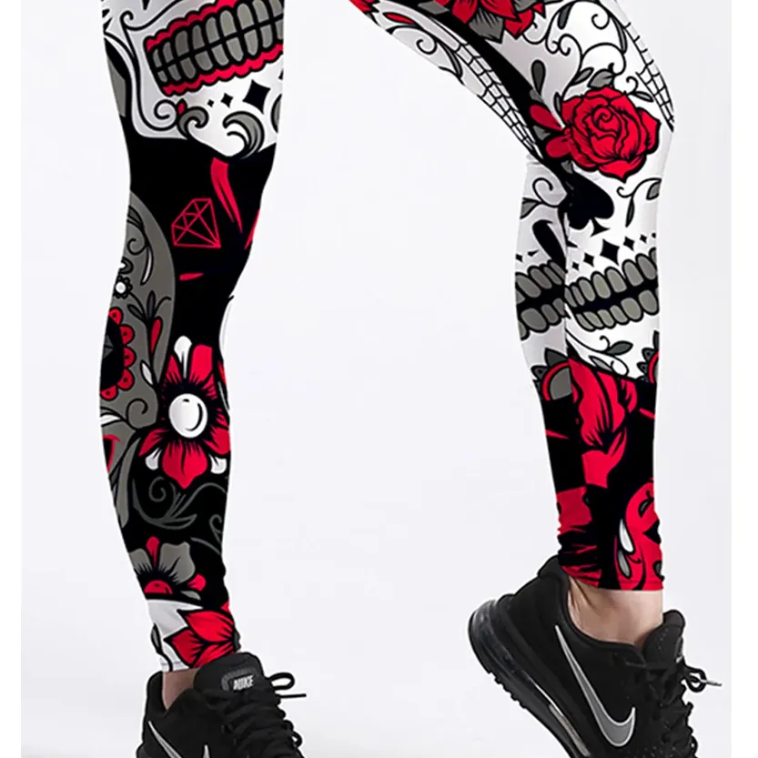 Funki Buys | Pants | Women's Fitness Leggings | Skull, Web, Swirl