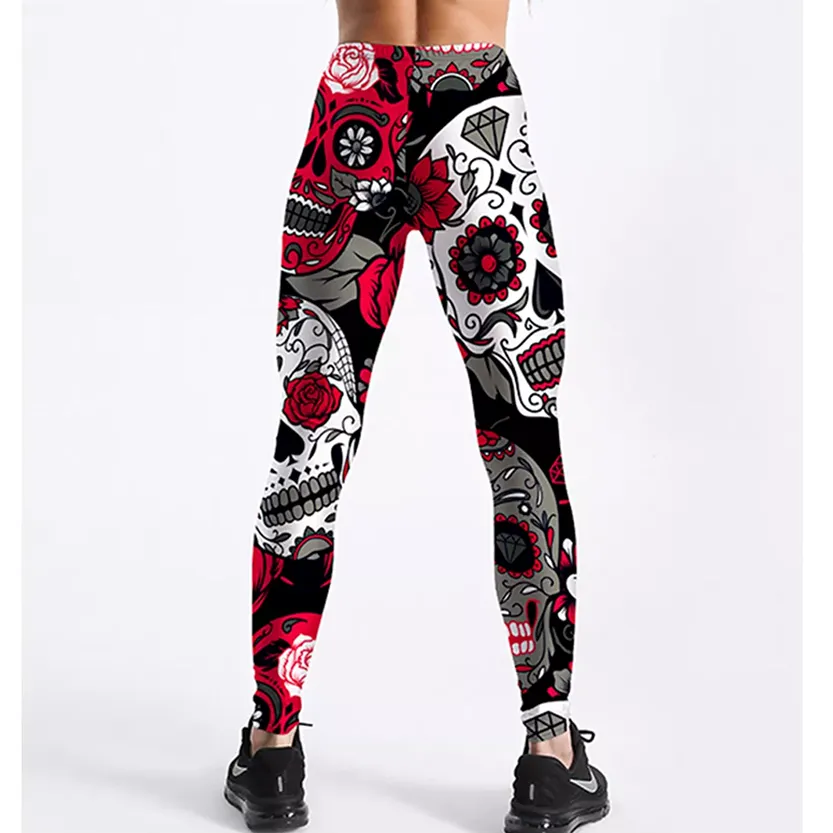 Funki Buys | Pants | Women's Fitness Leggings | Skull, Web, Swirl