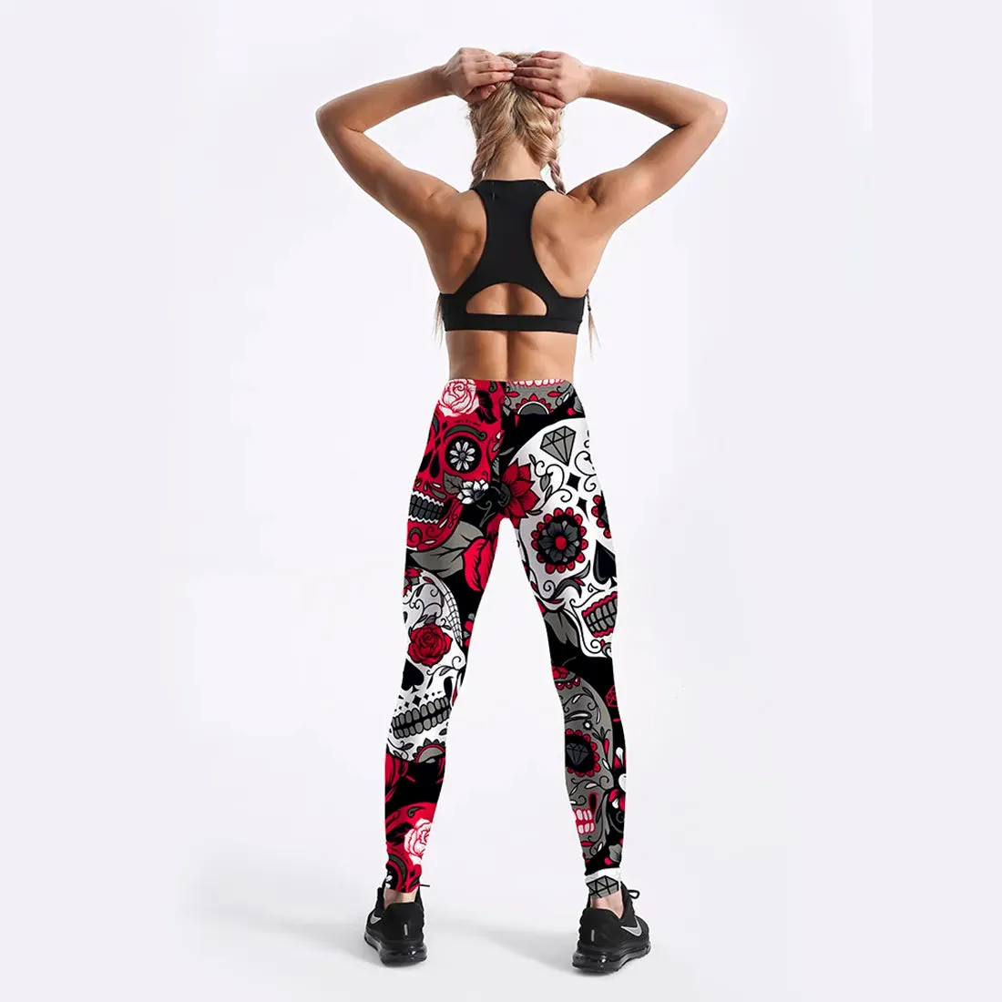 Funki Buys | Pants | Women's Fitness Leggings | Skull, Web, Swirl