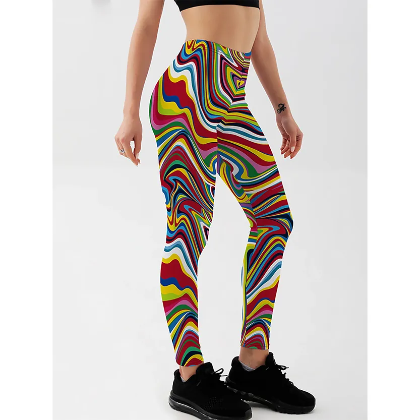 Funki Buys | Pants | Women's Fitness Leggings | Skull, Web, Swirl