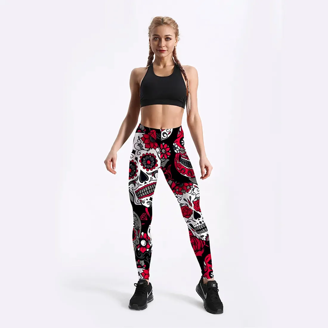 Funki Buys | Pants | Women's Fitness Leggings | Skull, Web, Swirl