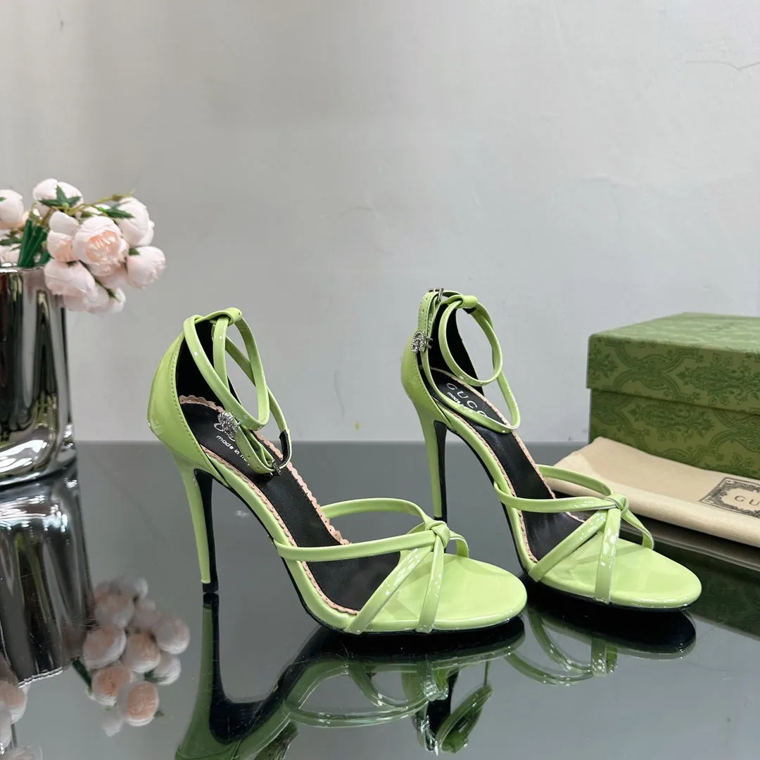 GG 105 STRAPPY SANDAL LIGHT GREEN LAMBSKIN