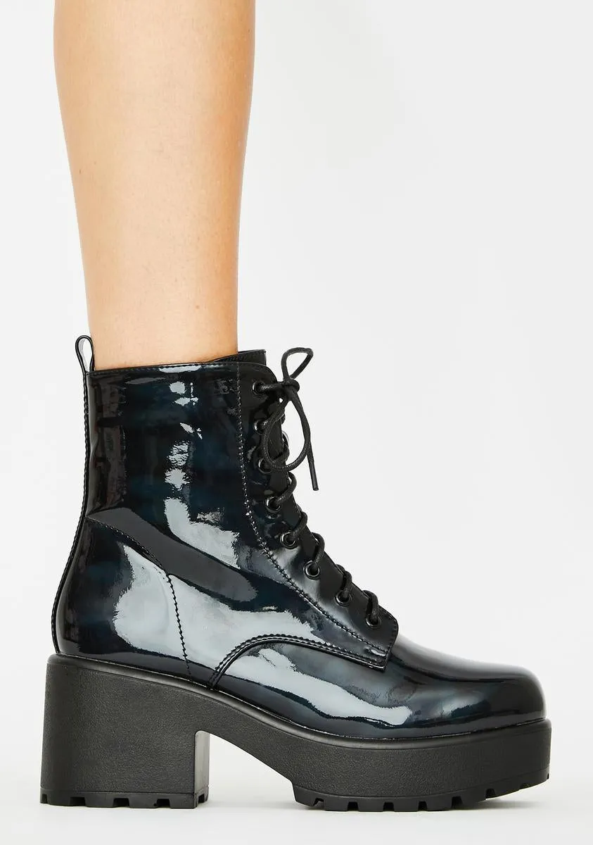 Gin Holographic Platform Boots