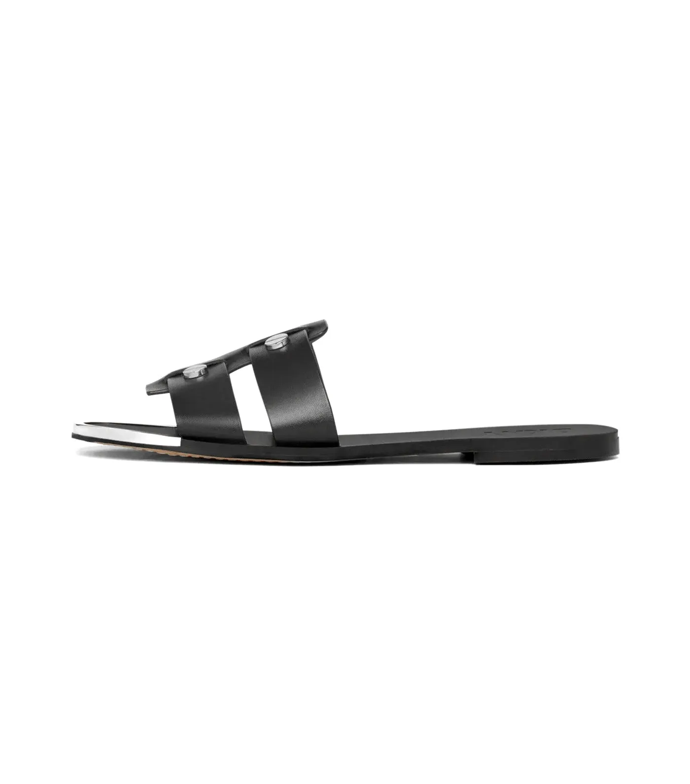 Glynn Flat Sandals Black