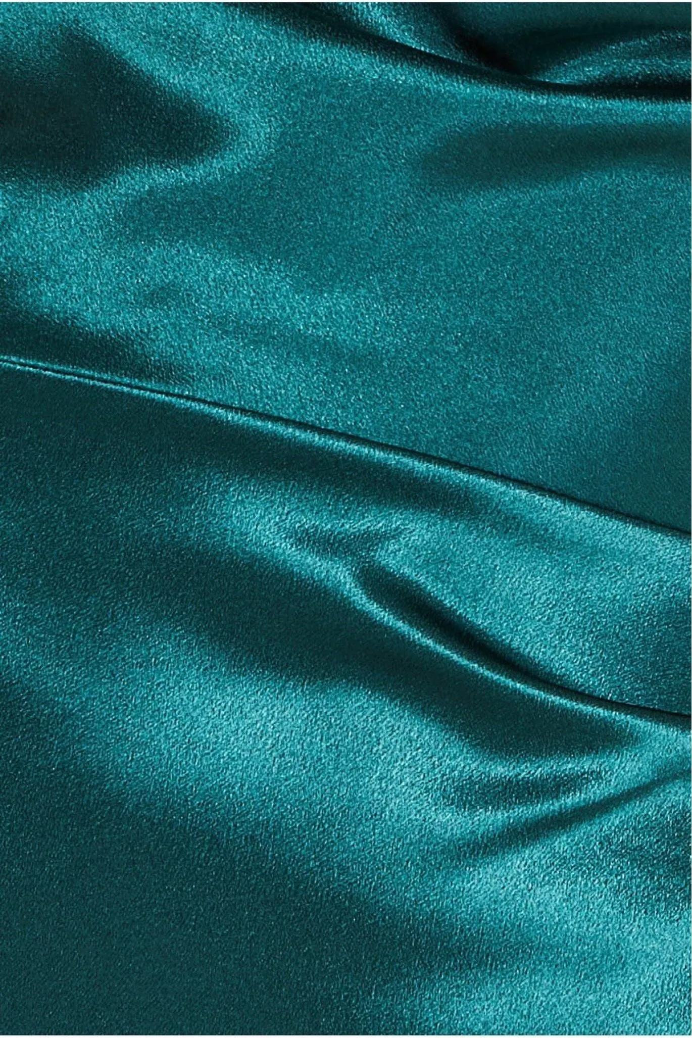 Goddiva Cowl Neck With Strappy Back Satin Maxi - Emerald