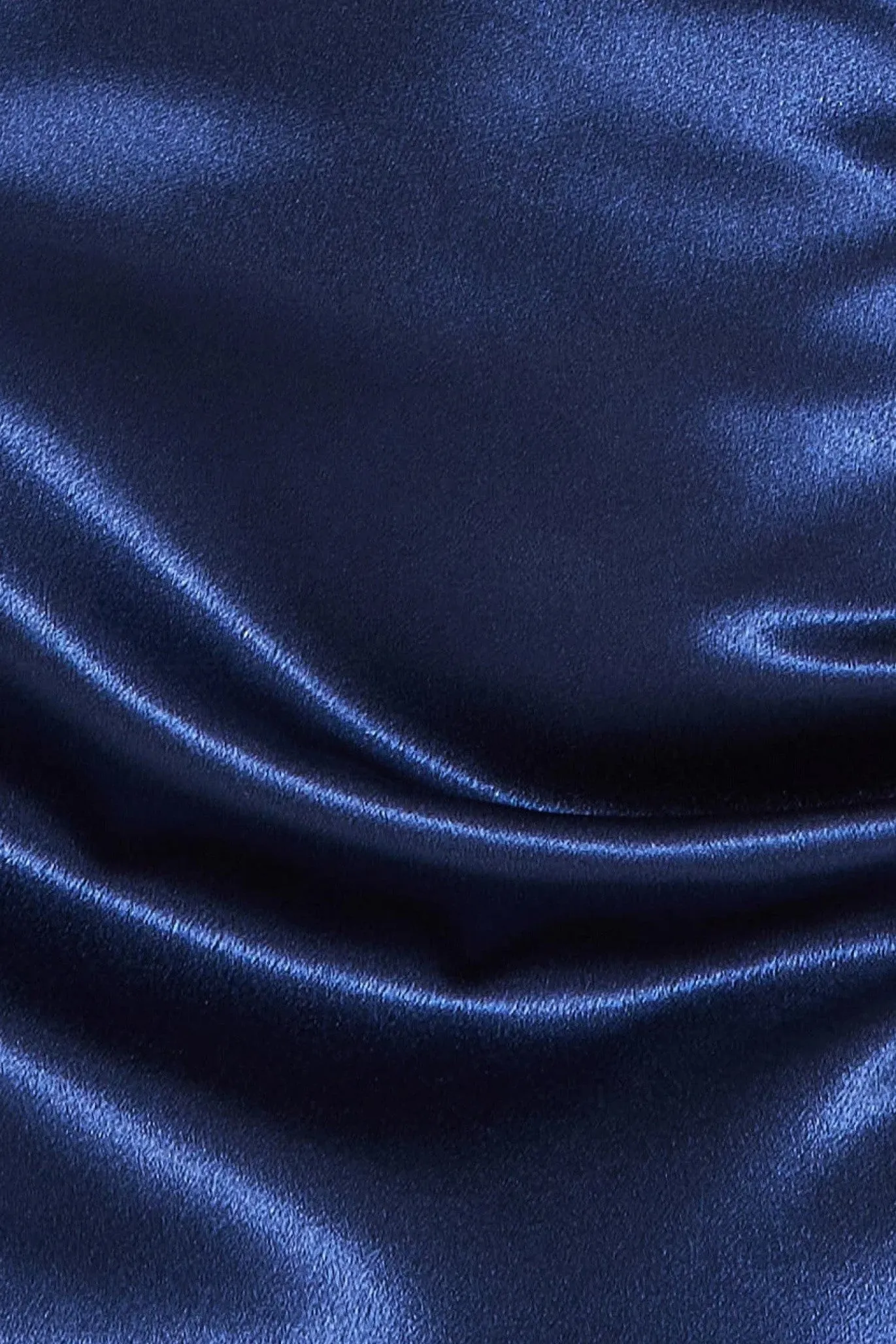 Goddiva Cowl Neck With Strappy Back Satin Maxi - Navy