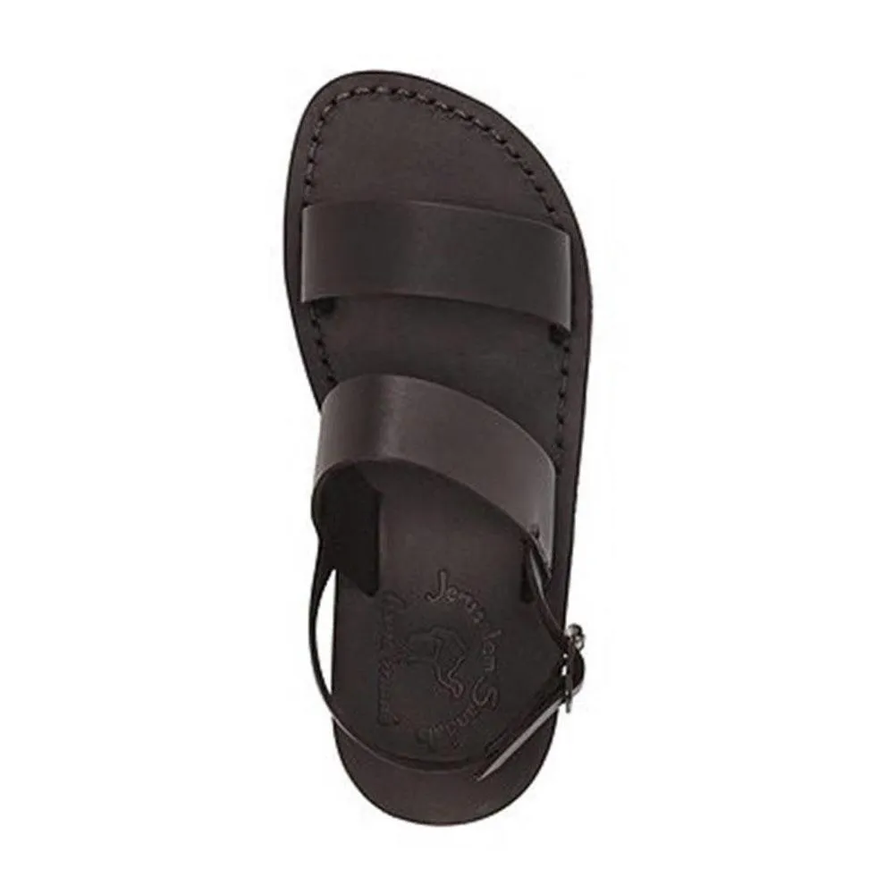 Golan - Leather Two Strap Sandal | Black