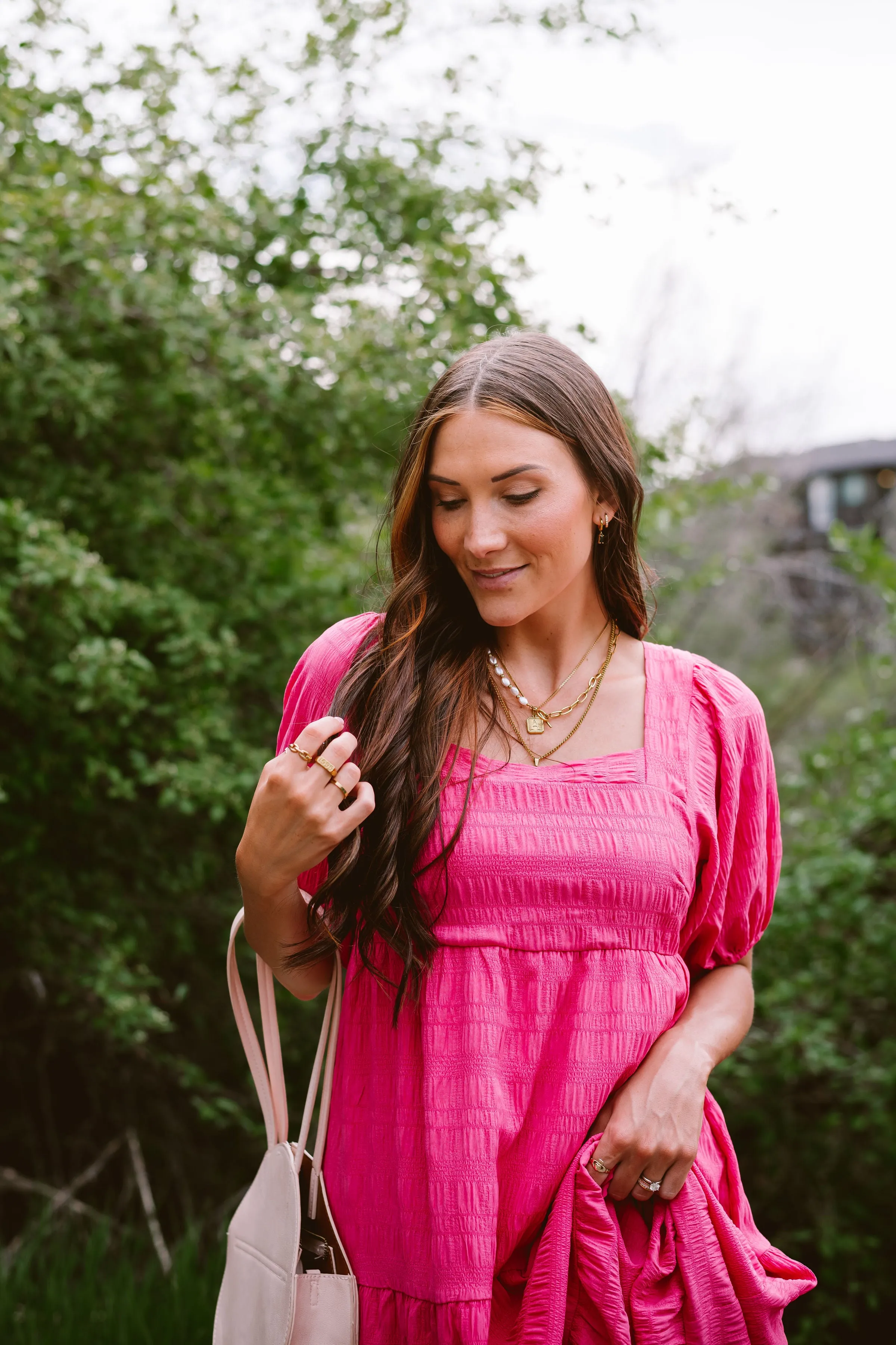 Golden Rule Maxi Dress // Hot Pink