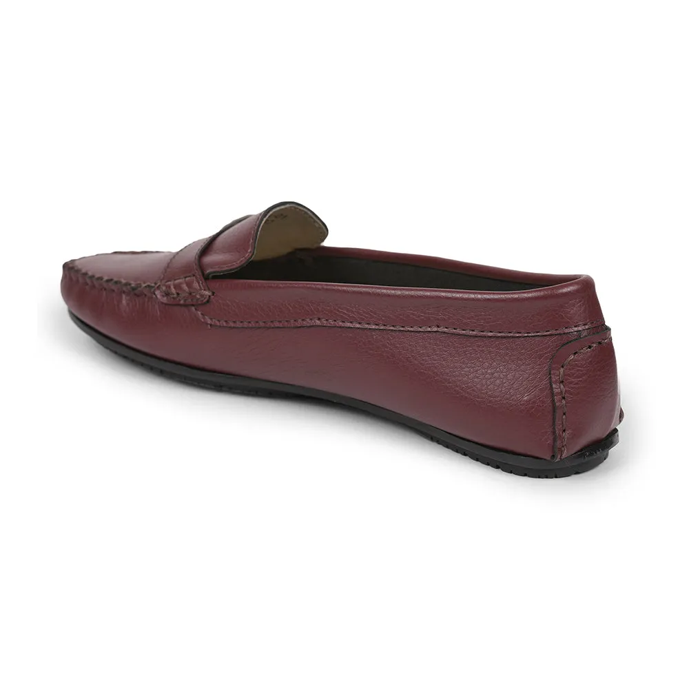 Healers Red Casual Loafers For Women GI-SML-01 By Liberty