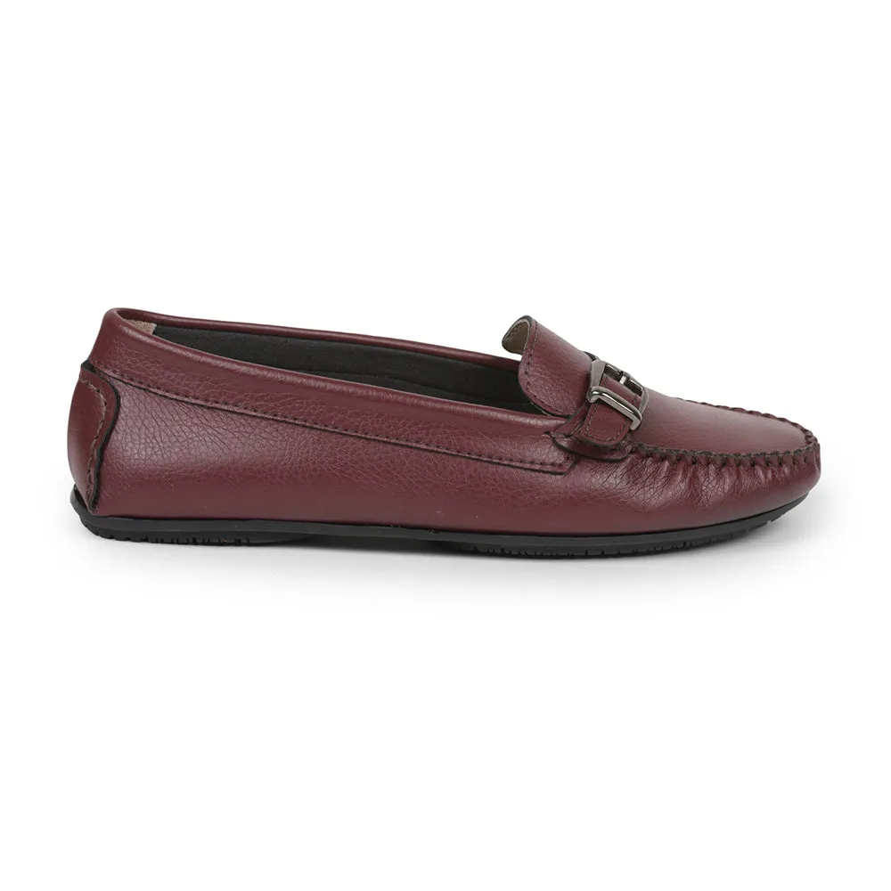 Healers Red Casual Loafers For Women GI-SML-01 By Liberty