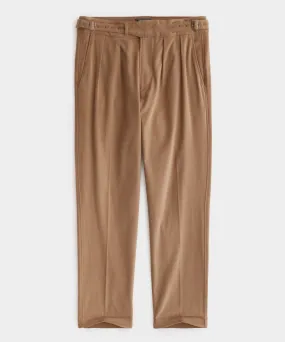 Italian Brushed Cotton Gurkha Trouser in Tan