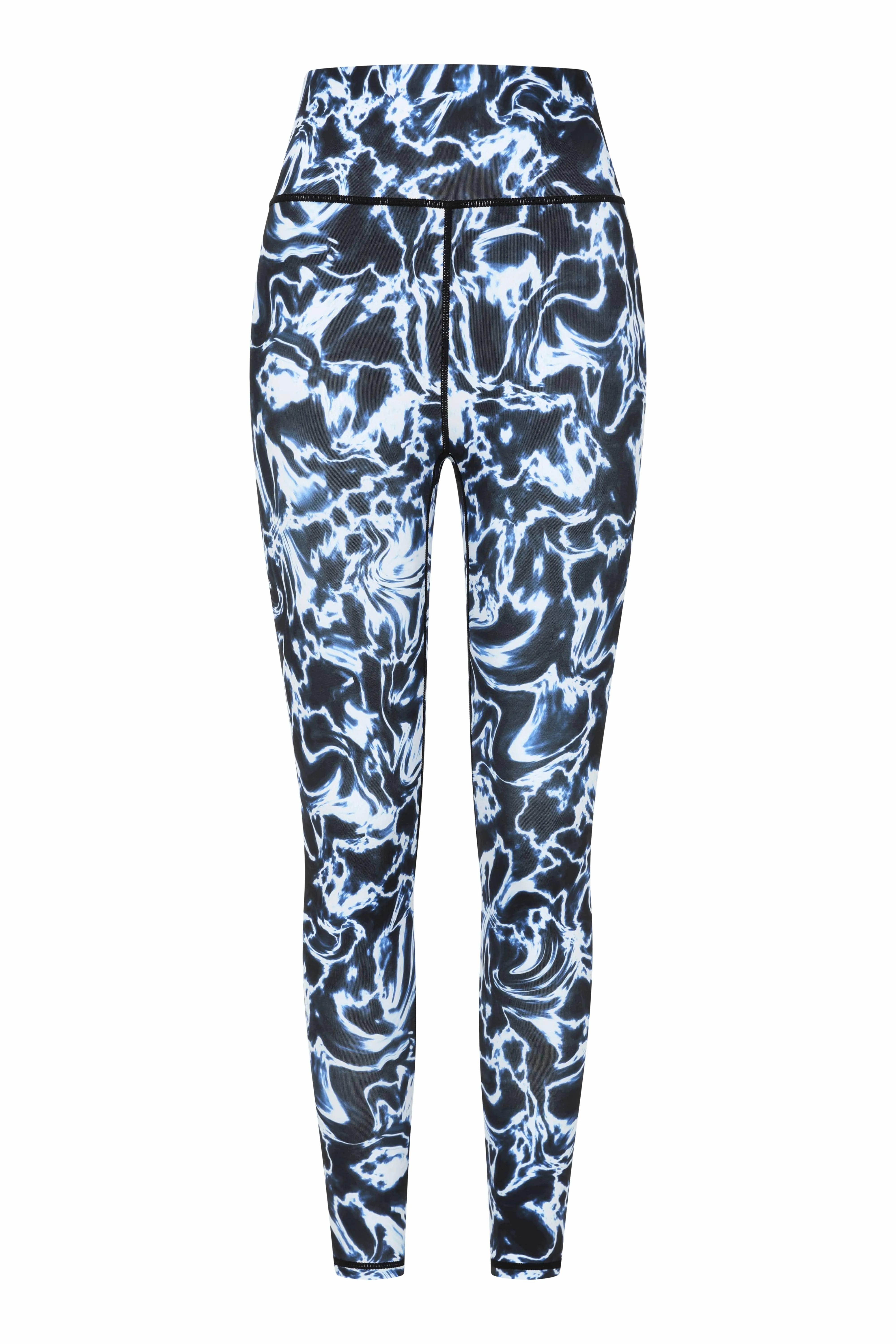 Izumi Leggings in Blue and White Marble