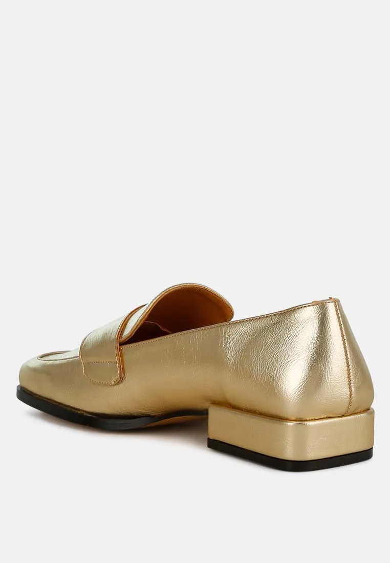 Jongs Metallic Penny Loafers