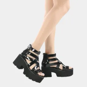 Joskaa 2024 New Soft Leather Chunky Sandals