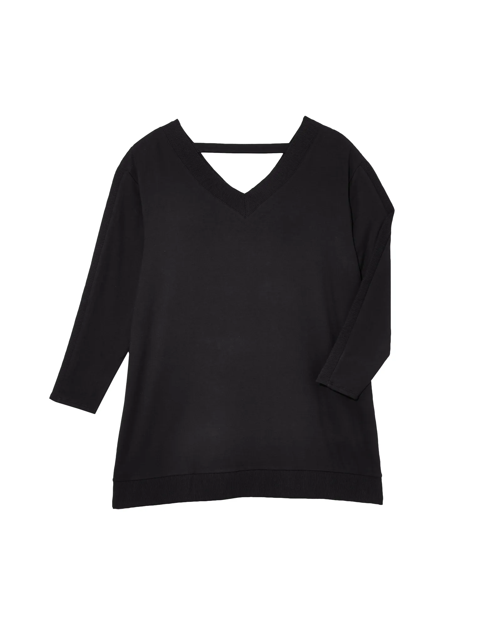 Justine Ribbed Insert Sweatshirt | Black