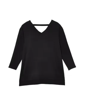 Justine Ribbed Insert Sweatshirt | Black