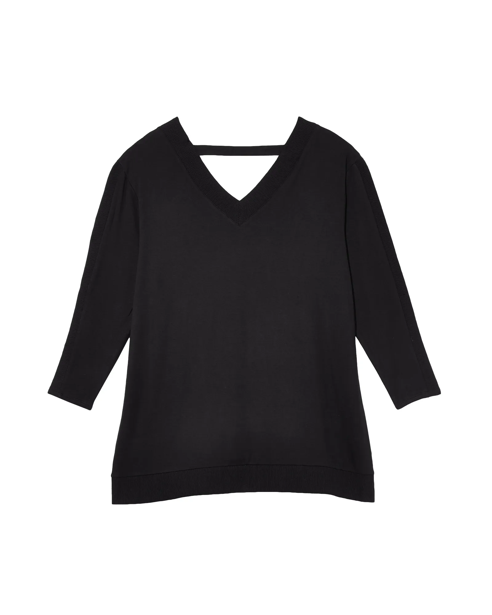 Justine Ribbed Insert Sweatshirt | Black