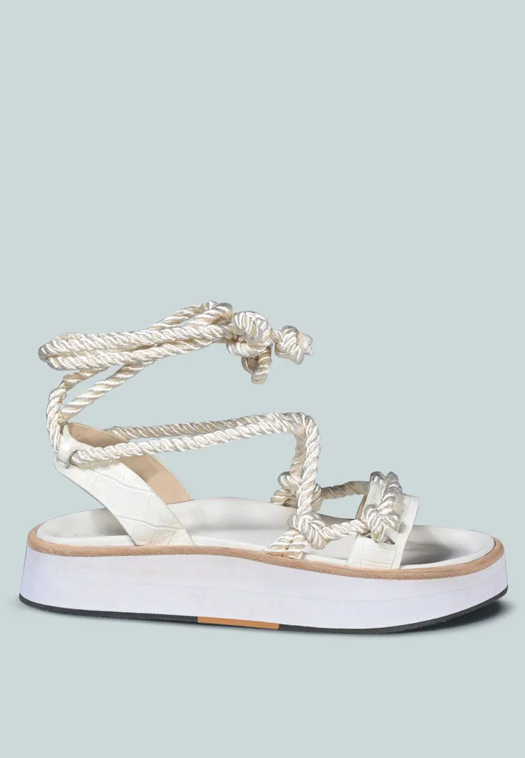 Kendall Strings Platform Leather Sandal