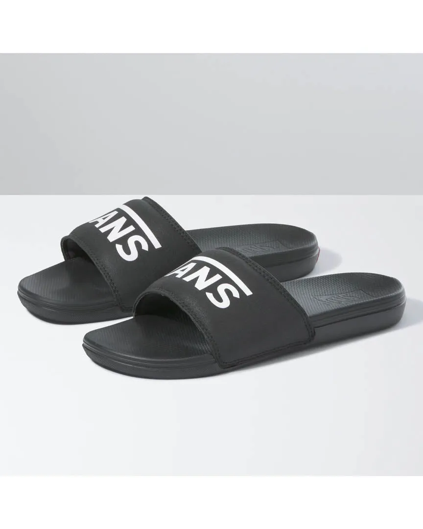 La Costa Slide-On Sandals - Black/White