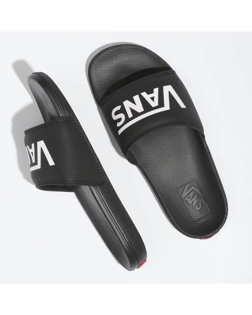 La Costa Slide-On Sandals - Black/White