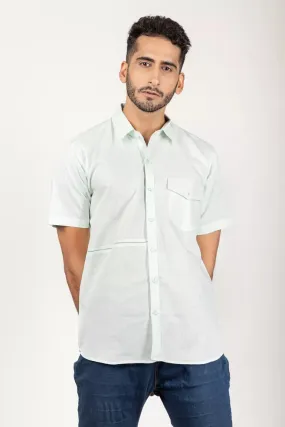 Light Green Cotton Linen Shirt