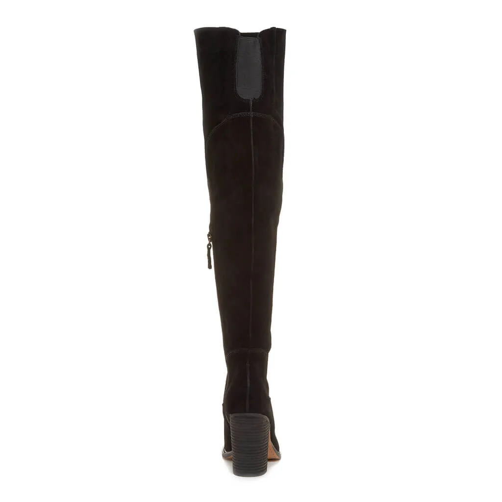 Logan Black Wide Calf Boots