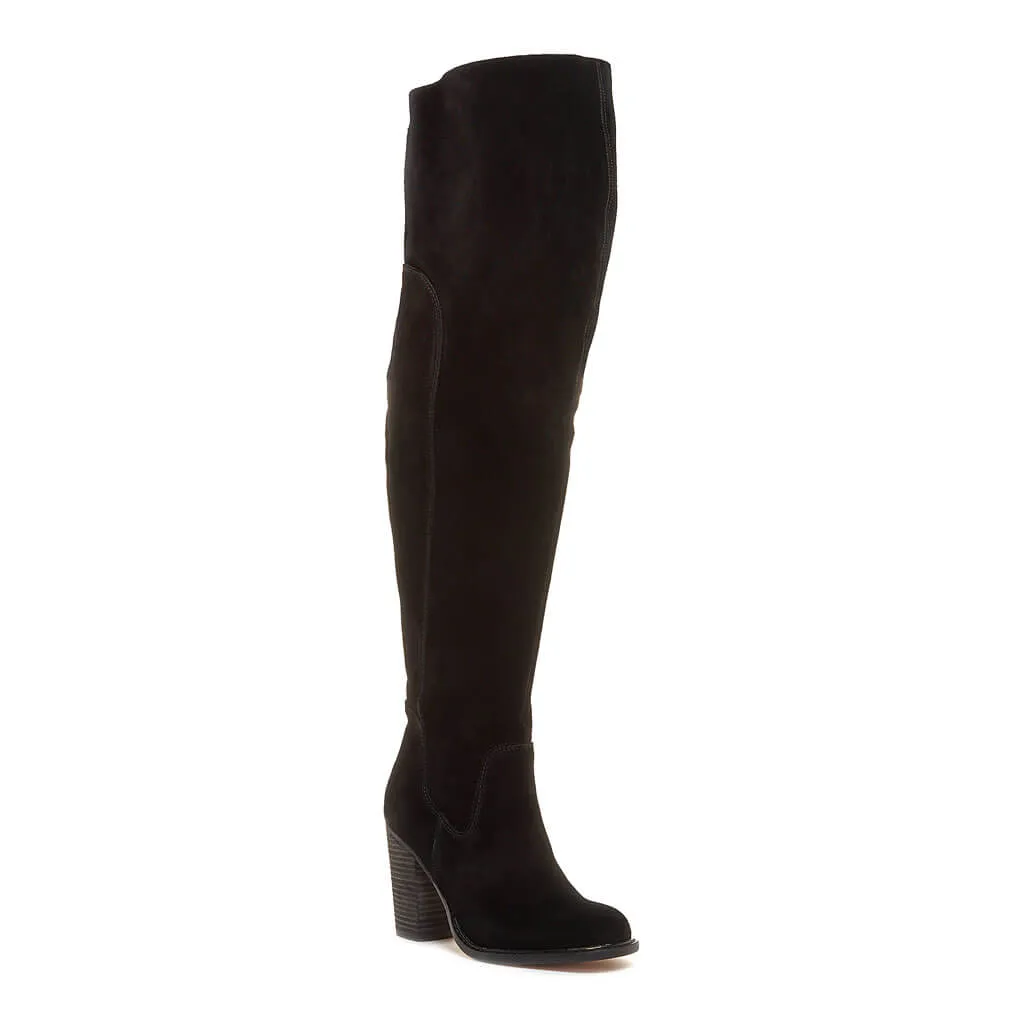 Logan Black Wide Calf Boots