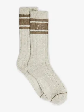 Malissa Plush Sock Ivory Marl